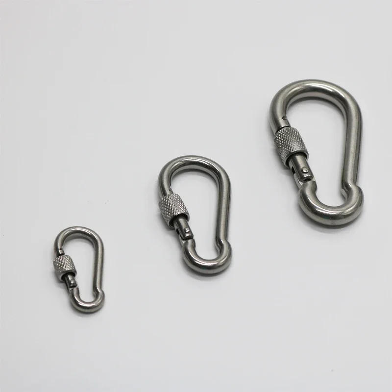 Description Picture 2 of itemM6/M8/M10 304 Stainless Steel Multifunctional Spring Snap Carabiner Quick Link Lock Ring Hook