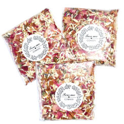3 Packs Natural Wedding Confetti Dried Flower Rose Petals Bridal Shower Birthday Party Decoration DIY Valentine's Day Gift