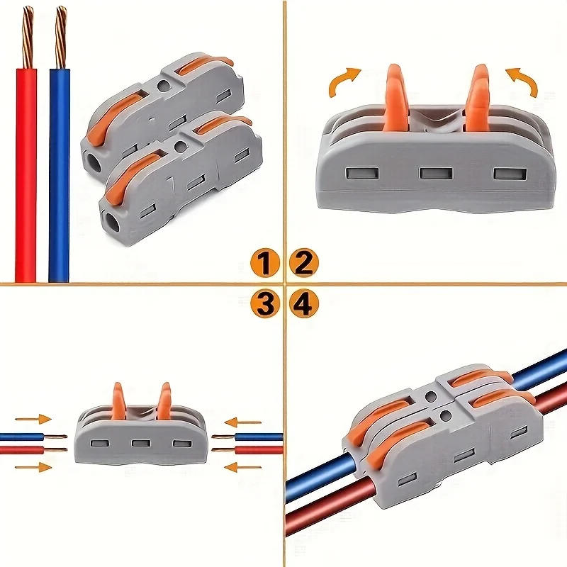 Description Picture 5 of item5/9Pcs Splicing Multiplex Butt Wire Connector Compact Electrical Cable Terminal Block Home Wiring Connectors for Circuit Inline