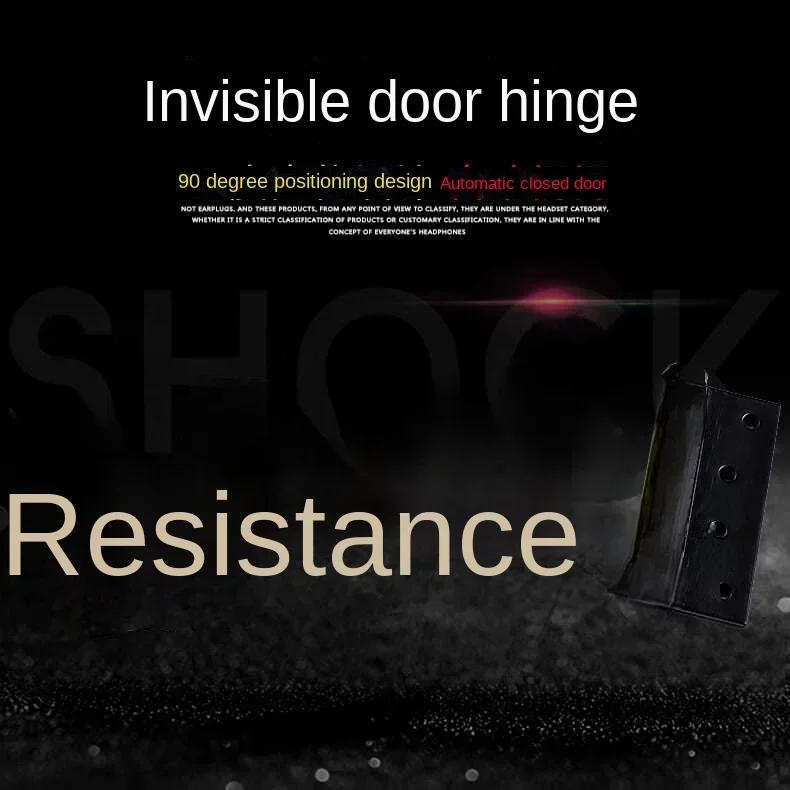 Description Picture 2 of itemLnvisible Door Hinge with Door Closer Automatic Door Closing Self-Rebound Hydraulic Spring Buffer Positioning Self-Closing Woode