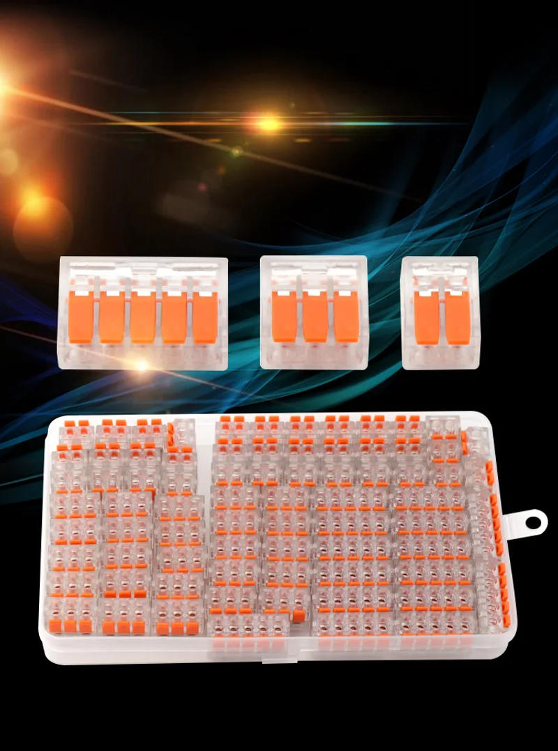 Description Picture 3 of item75Pcs Box Electrical Lever Mini Fast Wire Connectors 412/413/415 Electric Cable Clamp Mini Quick Wire Terminal Connector