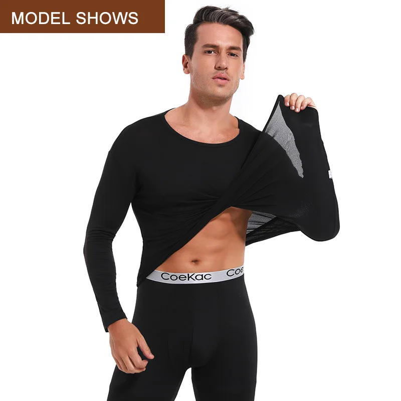 Description Picture 6 of itemMen Premium Thermal Underwear Suit Ultra Soft Long Johns Fleece Lined Warm Base Layer Mens Thermals Top and Pants Set of 2