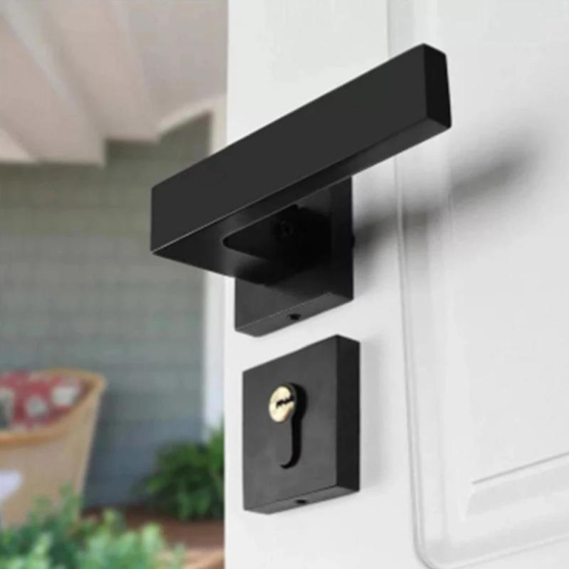 Description Picture 6 of itemFor Bedroom Interior Door Handle Lock Black Door Lock Reliable Security Versatile Application High-quality Materials