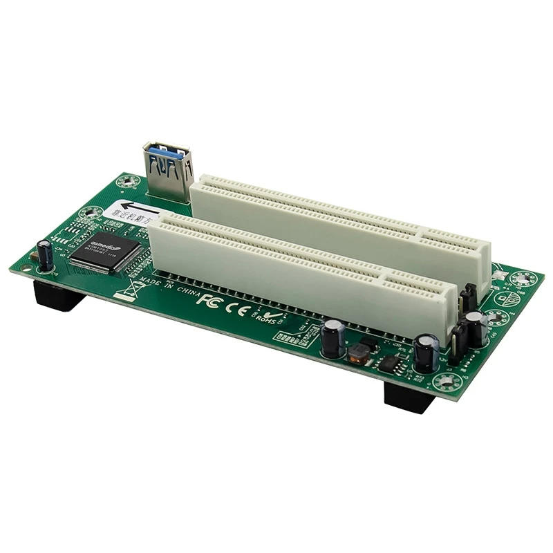 Description Picture 4 of itemPCI Express To Dual PCI Adapter Card Pcie X1 To Router Tow 2 PCI Slot Riser Card 2.5Gbps Support Window Linux