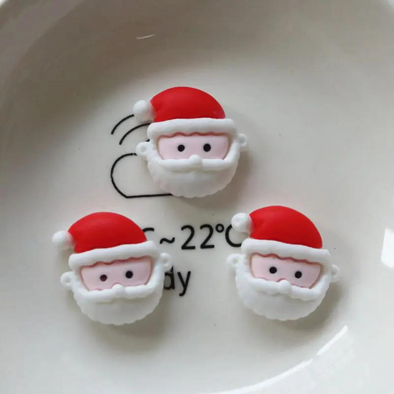 Description Picture 3 of item12Pcs New Mini Cute Cartoon Christmas Flat Back Resin Cabochons Scrapbook Diy Wedding Hairpin Accessories Embellishments Craft