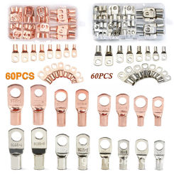 60pcs patch connector ring SC6-25 copper connector bare cable voltage terminal connector kit