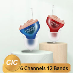 Hearing Aids CIC Digital Hearing Aid 6 Channels 12 Bands For Elderly Deafness Invisible Sound Amplifier Wireless Audifonos
