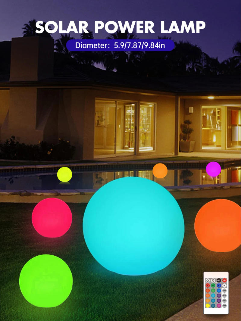 Description Picture 2 of itemSolar Light Round Mood Lights Lamp Waterproof IP67 Lamps Warm Multicolor LED Outdoor Camp Party Festival Garden Yard Outside