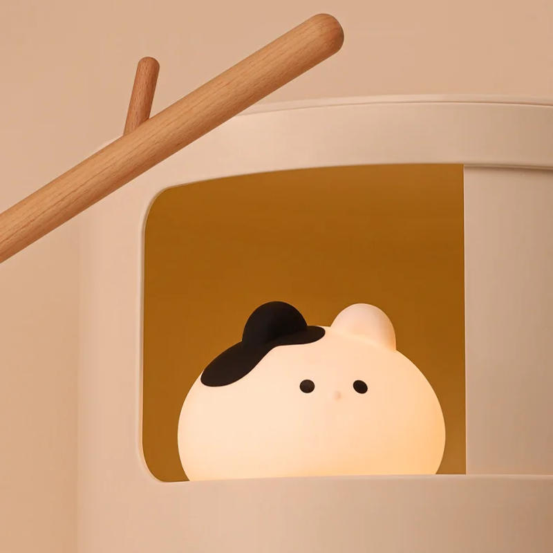 Description Picture 3 of itemCreative And Personalized Cat Sleeping Light Charging Bedroom Eye Protection Cute Bedside Lamp Silicone Night Light