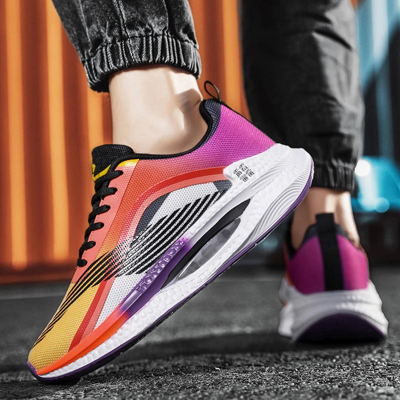 Description Picture 5 of itemRunning Shoes Women Flat Cushioning Comfortable Gym Jogging Shoes Mesh Breathable Training Tennis Unisex Sneakers for Men