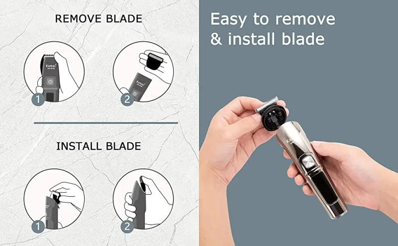 Description Picture 6 of itemKemei Professional Multifunction Beard Hair Trimmer Waterproof 6 In 1 Hair Clipper Electric Razor for Men Grooming Kit KM-8508