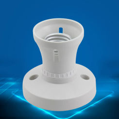 For High-Power LED Energy-Saving Lamps E27 Screw Socket Lamp Holder, Temperature-Resistant Copper Fittings Straight Head