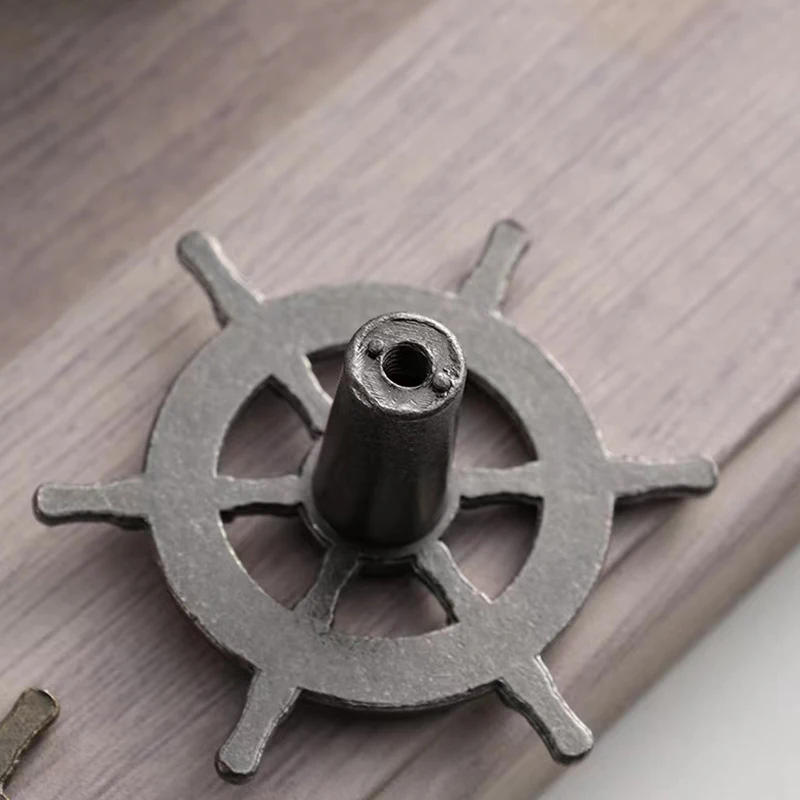 Description Picture 5 of itemAnchor Shape Drawer Pulls, Cabinet Knobs, Rudder Steering Wheel Single Hole Handles , Creative Home Decoration Pull