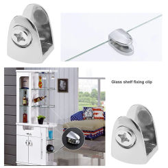 Glass Clamp Glass Shelf Supports Bookshelf Cabinet Display Cabinet Fasteners Glass Support Bracket Nails Screws Bookcase Closet
