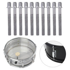 10 Pcs Metal Drum Tension Rods Replacement Drum Tight Screws Bolts Percussion Drum Repair Parts for Snare Bass