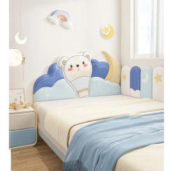 Animal Kids Bed Head Board Headboard 3D Wall Stickers Anti-collision Wall Panels Tete De Lit Cabecero Cama Bedroom Furniture