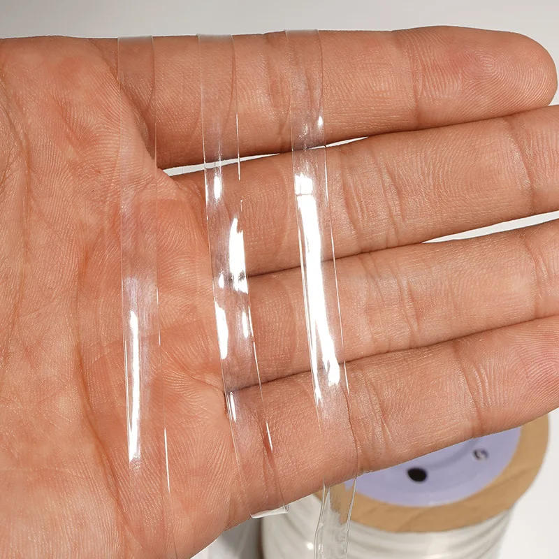 Description Picture 6 of itemWholesale 6/8/10/15/20mm Transparent Clear TPU Elastic Band Swimwear Shirt Overlock Bra Strap Mask Sew DIY Sportswear Accessory