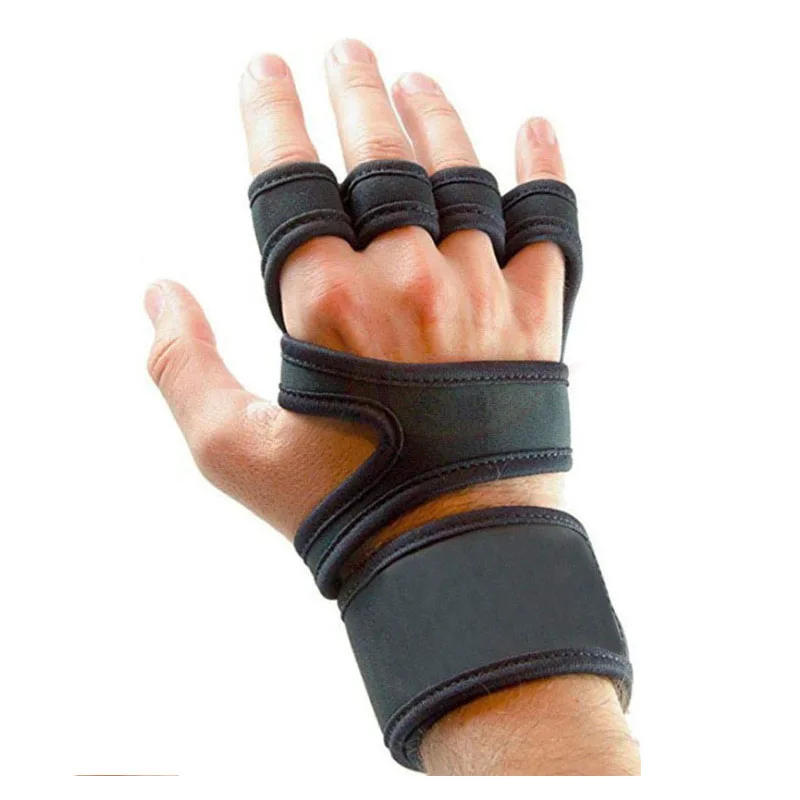 Description Picture 3 of item1 Pair Weight Lifting Training Gloves Women Men Fitness Sports Body Building Gymnastics Grips Gym Hand Palm Protector Gloves