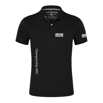 2023 World Rally Championship WRC Mens Casual Deer Embroidery Cotton Polo shirt Short Sleeve High Quantity Fashion Top