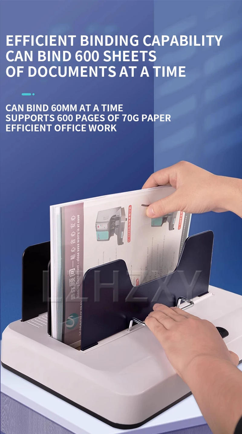 Description Picture 5 of itemU-R60H Wireless Hot Melt Glue Binding Machine Bid Document Automatic Binding Machine No Preheating Required No Punching 6cm Bind