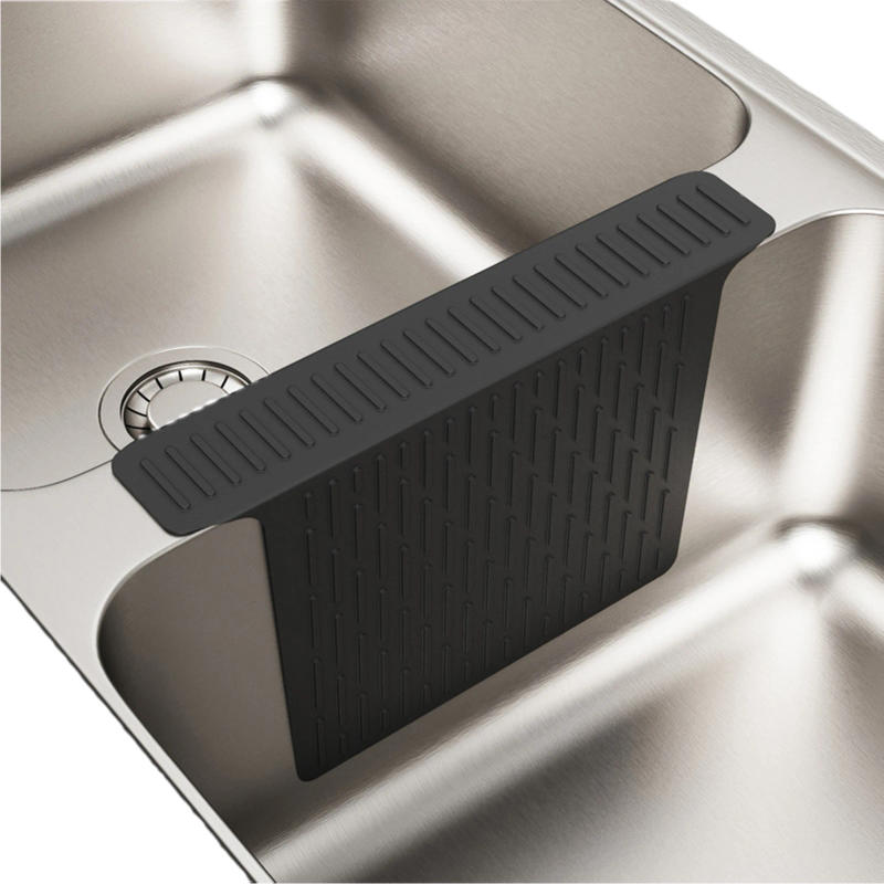 Description Picture 4 of itemSilicone Sink Saddle Mat Grey/Black Kitchen Sink Protector Divider Mat Heat Resistant Pad Tableware Non-slip Mats For Kitchen