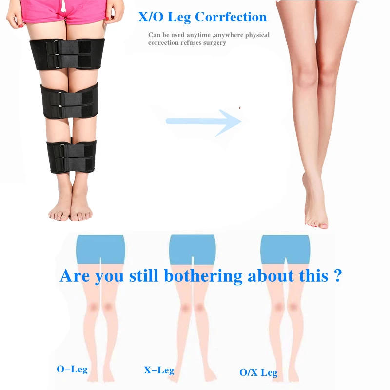 Description Picture 5 of item3pcs/set Effective O-leg X type leg bowed Legs Knee Valgum Straightening Correction Band Posture Corrector Beauty Leg Band Belt
