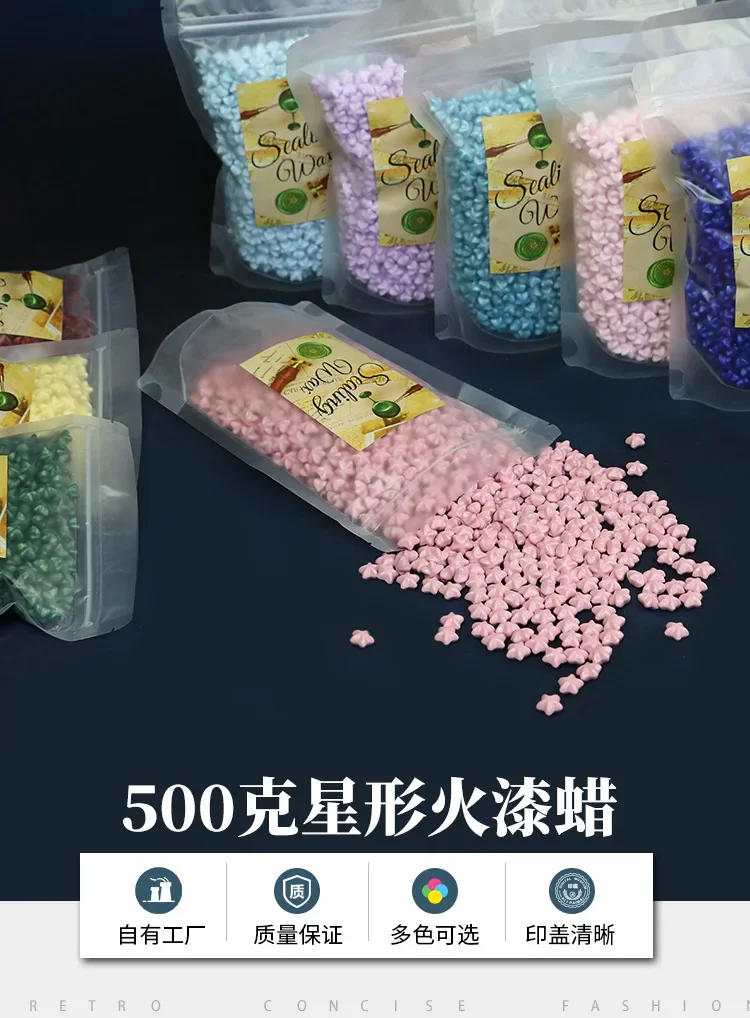 Description Picture 2 of item500g Star Shape Lacquer Seal Wax Seal  for Invitation Envelope Sealing Craft Hand Account