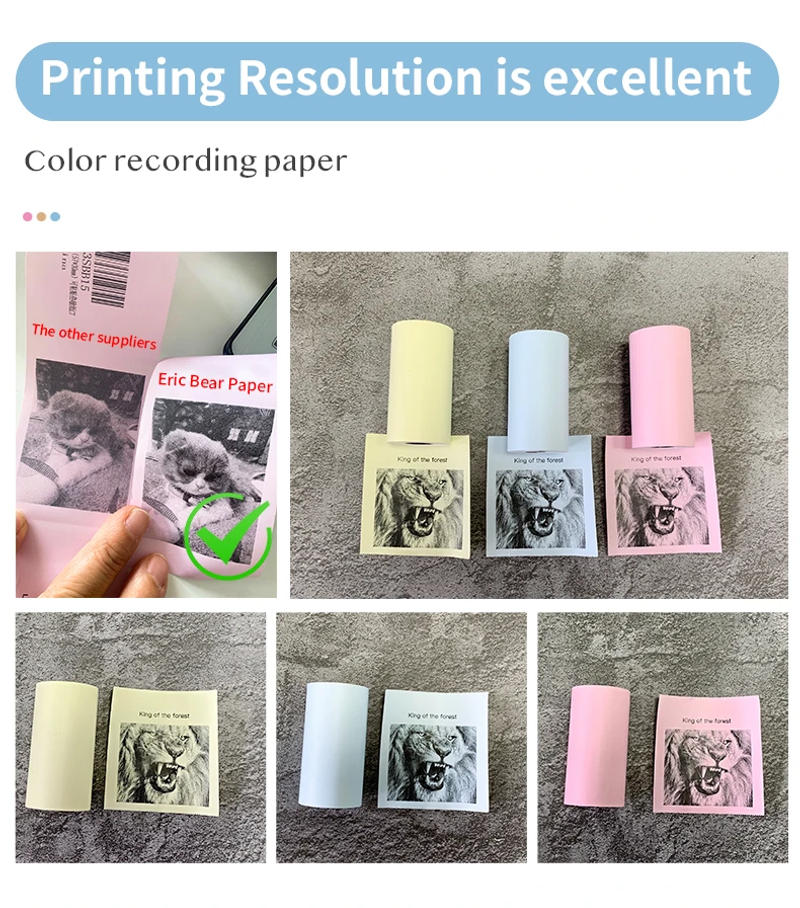 Description Picture 4 of item3Rolls Paper Roll 80*30mm 77*30 10Years Thermal Label Sticker Photo Paper White Color for PAPERANG P3 Photo Pocket Mini Printer