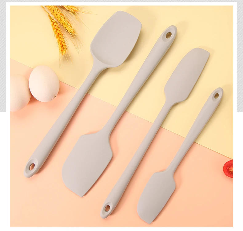 Description Picture 3 of item4pcs/set silicone spatula Food grade for baking high temperature resistant spatula mini flour cream scraper kitchen accessories