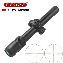 T-EAGLE Hunting Riflescopes Optical Rifle Scope Airsoft Guns Sight  Shock Proof Tactical Equipment Collimator HR 1.25-6X20IR HK
