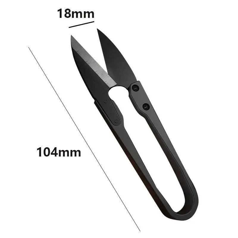 Description Picture 6 of itemCross Stitch Scissors Black U-shaped Small Scissors Household Thread Clippers Hot Scissors for Fabric Sewing Tools