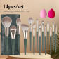 14pcs brush bag
