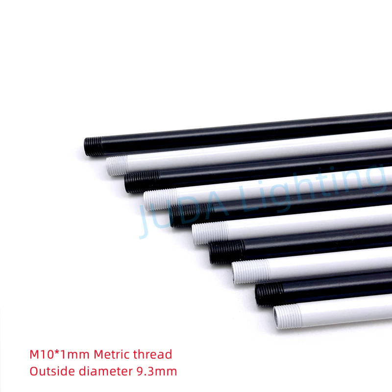 Description Picture 2 of itemM10 Lamp Tooth Tube M10 thread Connecting Pipe Hollow Rod Black Straight Iron Pipe White Metric Teeth Tube for LED Lamp Lights