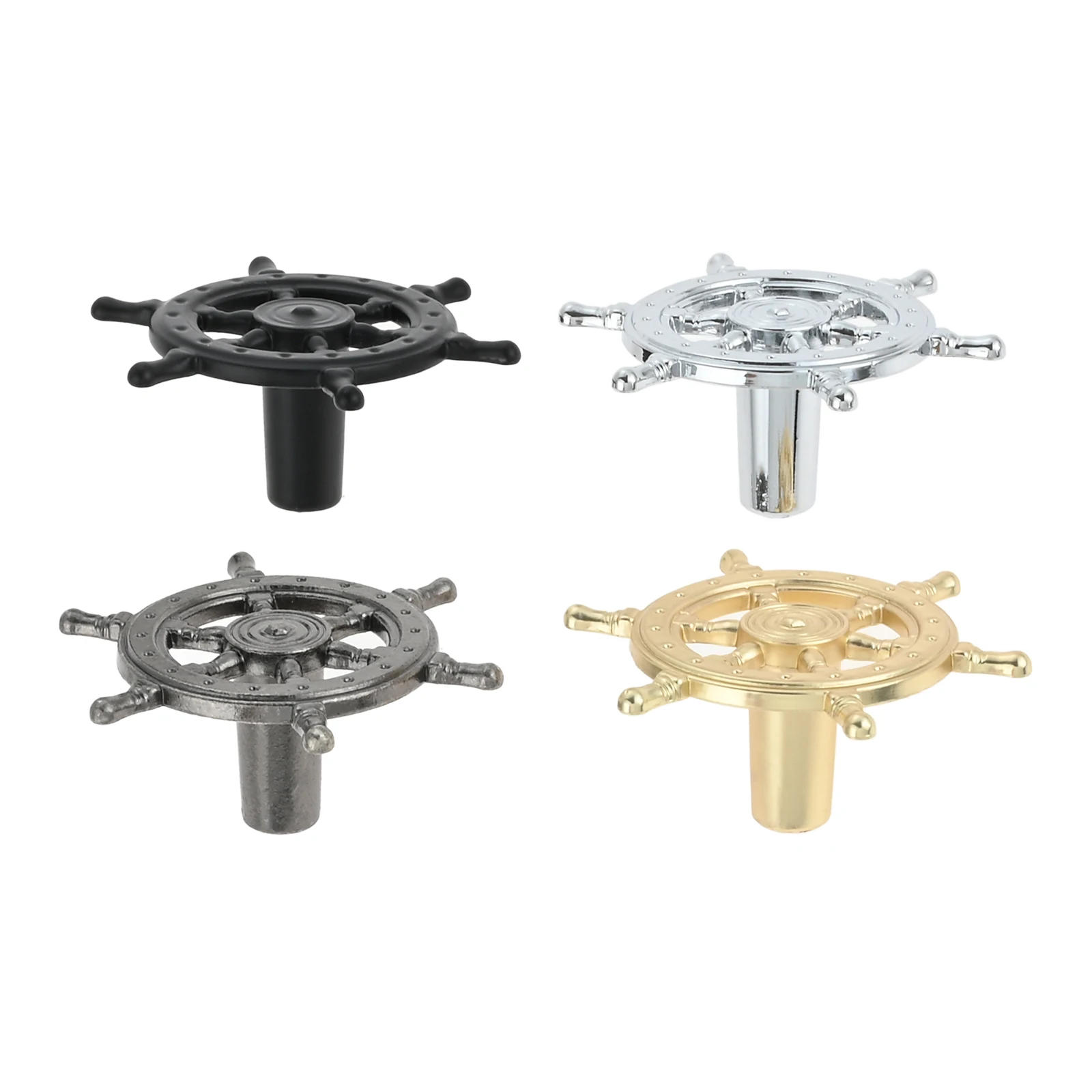 Description Picture 6 of item1pc Creative Wheel Shaped Handle With Screw Ship Steering Cabinet Drawer Knobs Accessories For Furniture Hardware Decoration