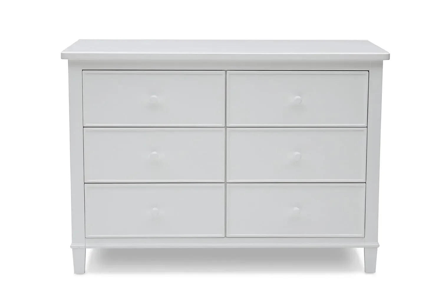 Description Picture 3 of itemFreestanding Dressers 6 Drawer Dresser White 19"D X 47.5"W X 33.5"H with Spacious Storage Strong and Sturdy Wood Construction