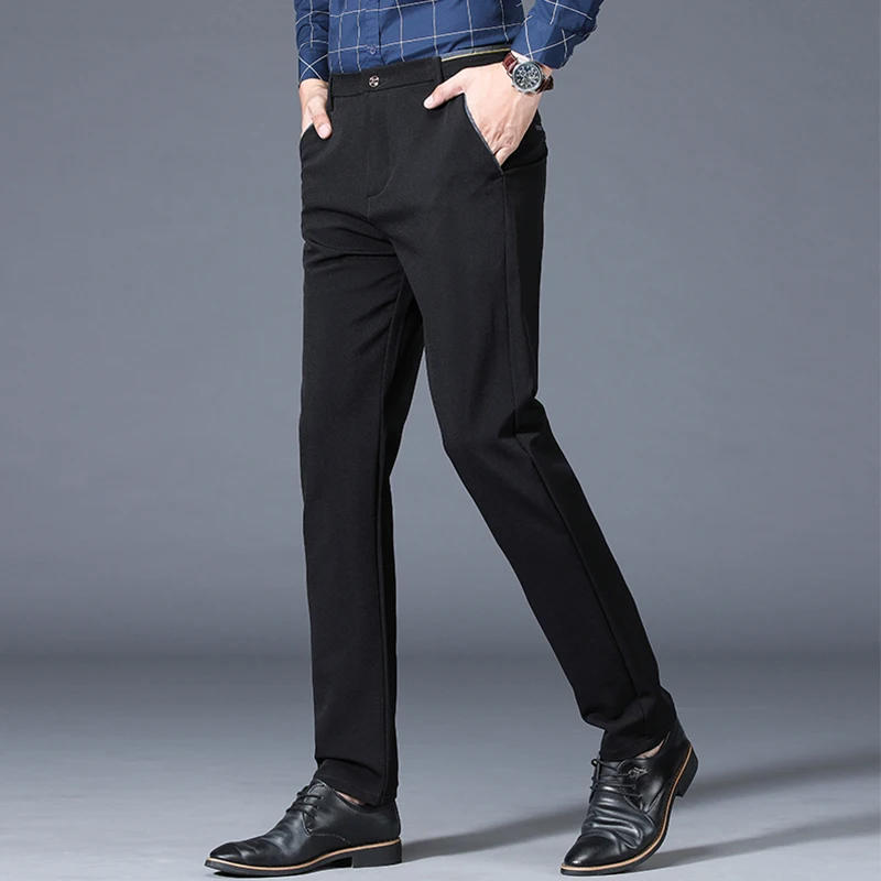 Description Picture 5 of itemMen's Stretch Suit Pants Men's Straight Casual Pants Slim Business Casual Suit Pants