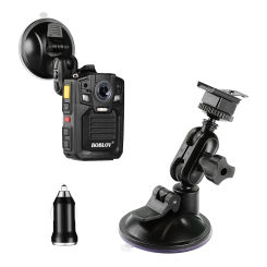 BOBLOV Car Suction Cup for HD66-02/D7 Body Camera Car Mount and a Car Charger ONLY for HD66-02/D7 Body Camera Dashcam