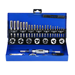 8PCS/32 PCS  HSS Tap and Die Set Metric Wrench Cut M3-M12 Tap and Die Set Metric Threading Tool Set Engineer Kit with Metal Case
