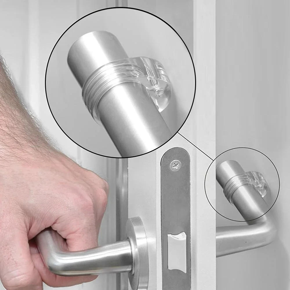Description Picture 3 of itemHandles Door Stopper Silicone Gel Door Stop Transparent Wall Protection Door Knob Bumper Furniture Protector Pad Handle Buffer