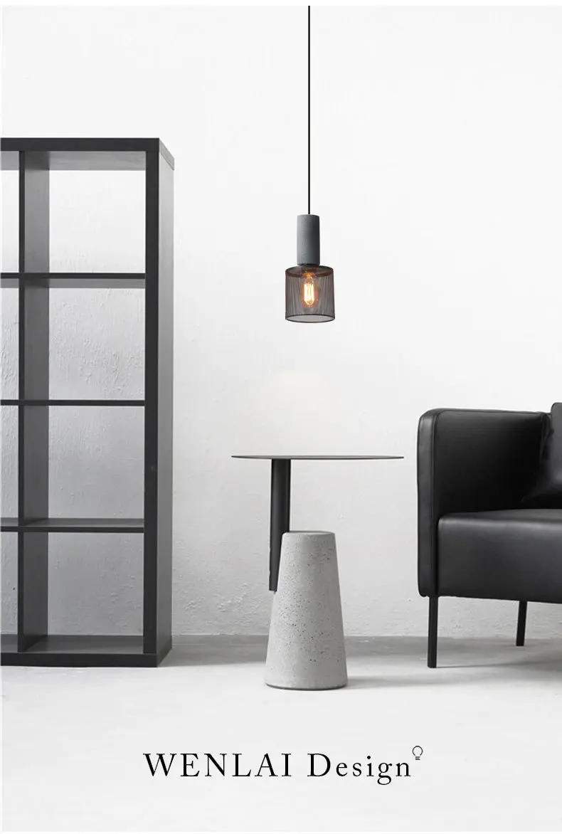 Description Picture 4 of itemRetro Cement Pendant Lights for Cafe Bar Restaurant Vintage American Style Hanging Lamp Ceiling Chandeliers Loft Industrial Deco