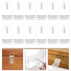 12 Sets Transparent Lock Acrylic Hasps Padlock Jewelry Boxes Clear Latches Kitchen Cabinet