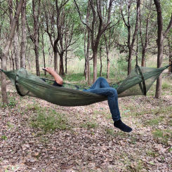 Camouflage Hammocks Camping Hiking Garden Hammock 2 Person Portable Hammock Sleep Swing with Mosquito Net Rain Fly Tarp