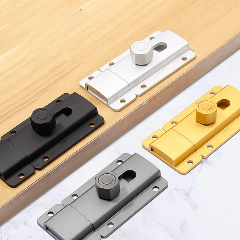Description Picture 4 of itemDoor Security Slide Latch Lock Aluminum Alloy Bolt No Drilling Door Latch Sliding Lock Hardware Window Gate Security Bolt