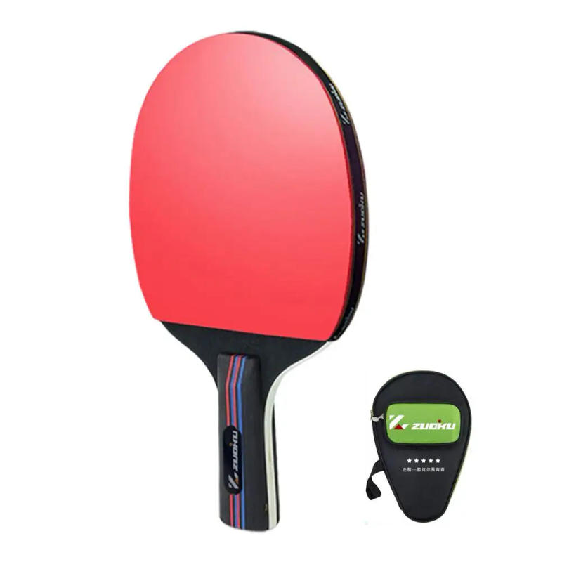 Description Picture 2 of item1/2Pcs Professional Table Tennis Rackets, 5 Star Table Tennis Racket, Double Sided Rubber Paddle With Bag