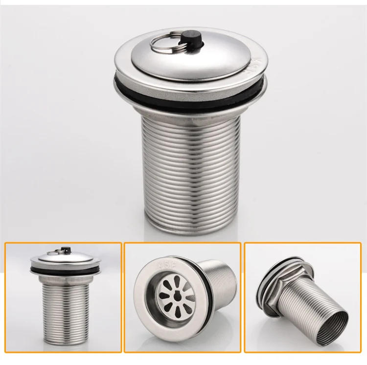 Description Picture 6 of itemStainless Steel Sink Drain Filter Water Deodorant Drain Pipe Waste Plug Mop Pool Basin Strainer for Kitchen Bathroom Accessories