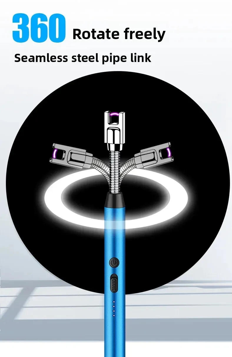 Description Picture 4 of itemNew Candle Kitchen BBQ Electric Lighter USB Rechargeable Plasma Electronic Arc Lighter