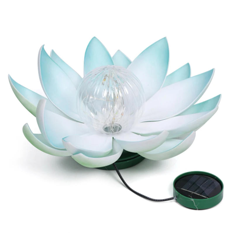 Description Picture 5 of itemSolar Floating Lotus Shape Water Surface Lantern Solar Artificial Floating Lotus Night Lamp Garden Pool Pond Fountain Decor