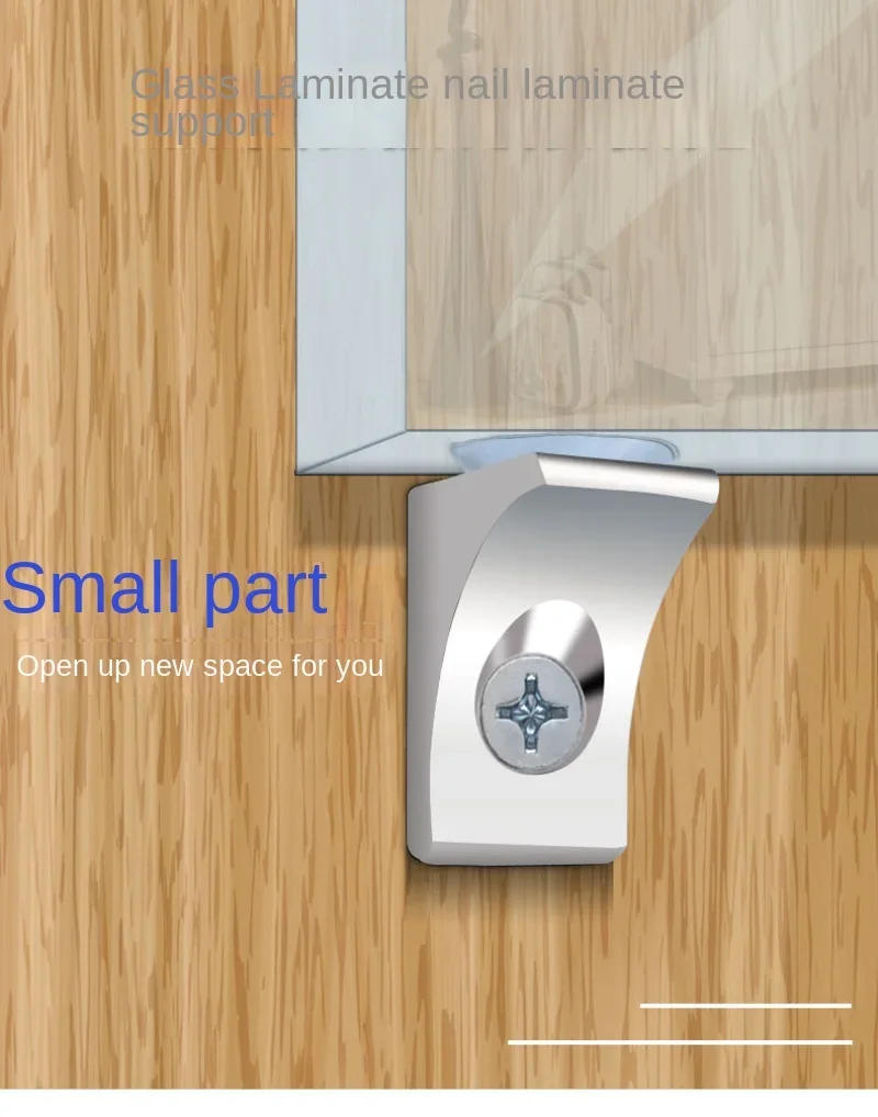 Description Picture 2 of item10Pcs Bracket Suction Cup Glass Shelves Stand Zinc Alloy Plate Support Shelf Support Stud Cupboard Pegs Pin Cabinet Hold