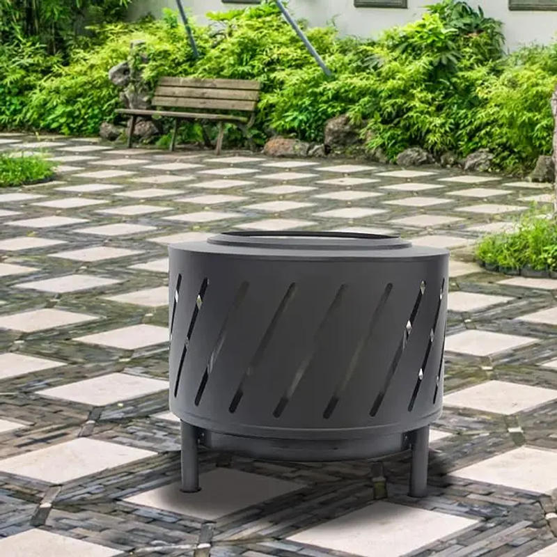 Description Picture 3 of itemOutdoor Fire Pit with High Temperature Paint Finish 24" Smokeless Fire Pit Provides Warmth, Ambiance