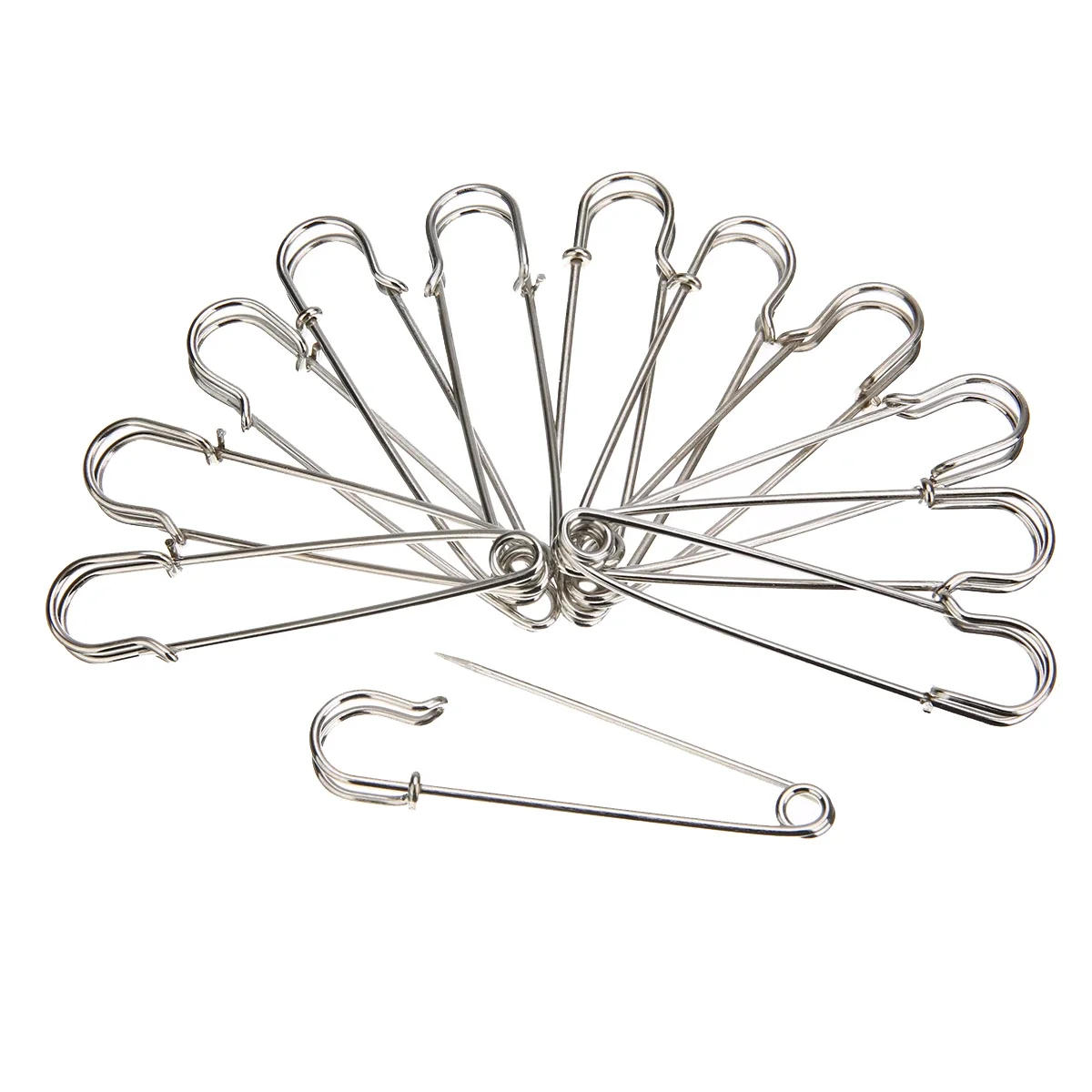 Description Picture 6 of item12pcs Large Heavy Duty Stainless Steel Safety Pins for Wedding Bouquet Brooch DIY Decoration